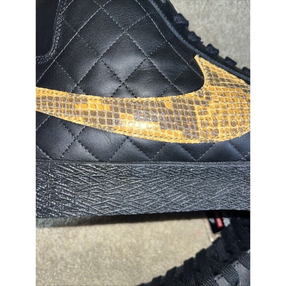 Nike Sb Zoom Blazer Mid Qs Dv5078-001 Size 13 Black Snakeskin Supreme Collab main image 10